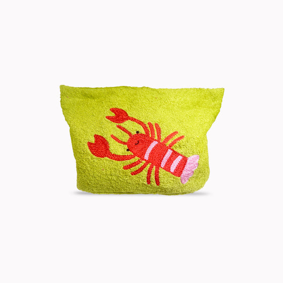 Green Lobster Beach Towel Pouch