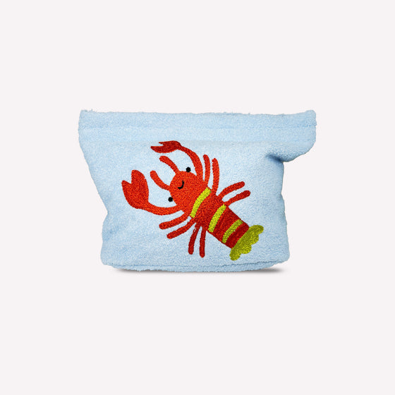 Blue Lobster Beach Towel Pouch