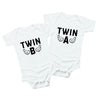 Twin A & Twin B Baby Romper