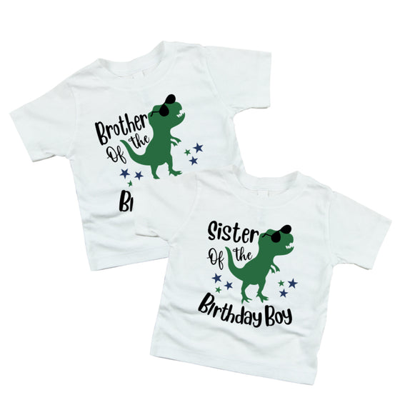 Sister Of The Birthday Boy & Brother Of The Birthday Boy- Kids T-shirt- pack Of 2