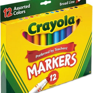 12 ct. Assorted, Broad Line Markers - My Little Thieves