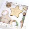 Personalized Baby Gift Set | Ultimate Pacifier Starter Pack Green