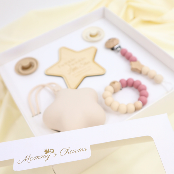 Personalized Baby Gift Set | Ultimate Pacifier Starter Pack Pink