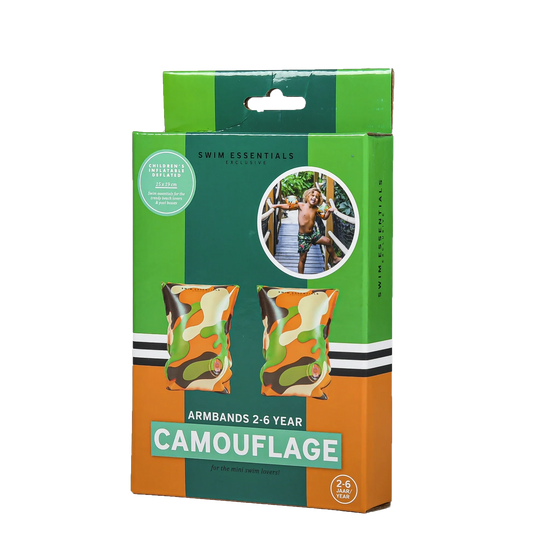 Orange Camouflage Inflatable Armbands - 2-6 years