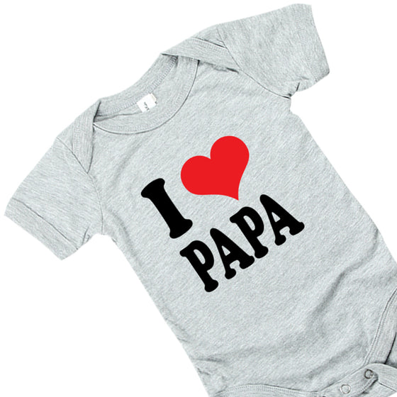 I Love Papa Baby Romper Set