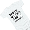 Party my crib 2 AM Bring a Bottle Baby Romper