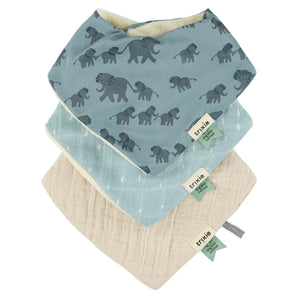 Organic Bandana Bib 3-Pack - Rosy Rabbit, Daring Dino, Lively Lion