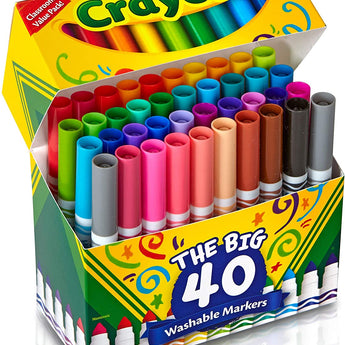 40 ct. Ultra - Clean Washable Assorted Markers Broad Line - My Little Thieves