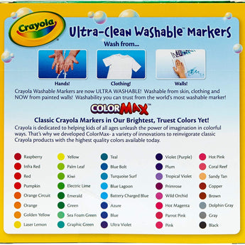 40 ct. Ultra - Clean Washable Assorted Markers Broad Line - My Little Thieves