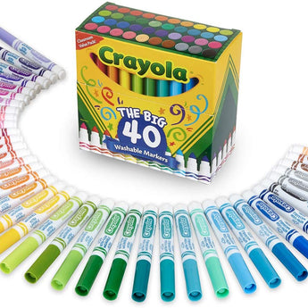 40 ct. Ultra - Clean Washable Assorted Markers Broad Line - My Little Thieves