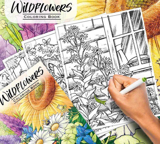 40-Page Coloring Book, Wildflowers - My Little Thieves