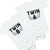 Twin A & Twin B Baby Romper