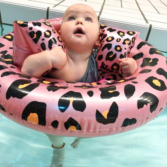 Rose Gold Leopard printed Baby Swimseat - 0-1 year