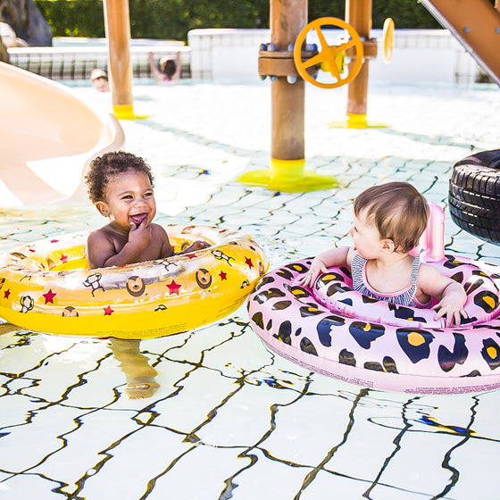 Rose Gold Leopard printed Baby Swimseat - 0-1 year