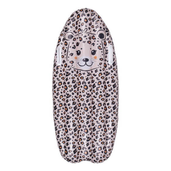 Beige Leopard Luxe Inflatable Surfboard 120 cm with handles