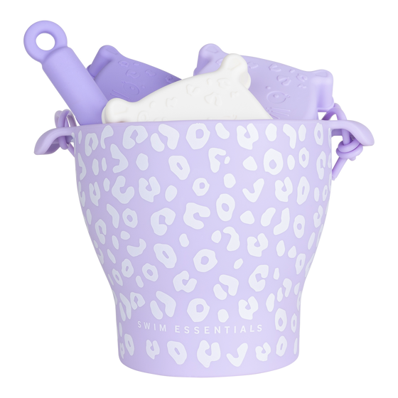 Lila Leopard Silicone Sand Bucket Toy