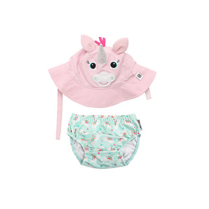 Baby Swim Diaper & Sun Hat Set - UPF50+ Protection