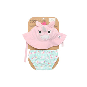 Baby Swim Diaper & Sun Hat Set - UPF50+ Protection