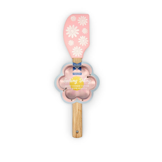 Silicone Spatula and Cookie cutter - Daisies