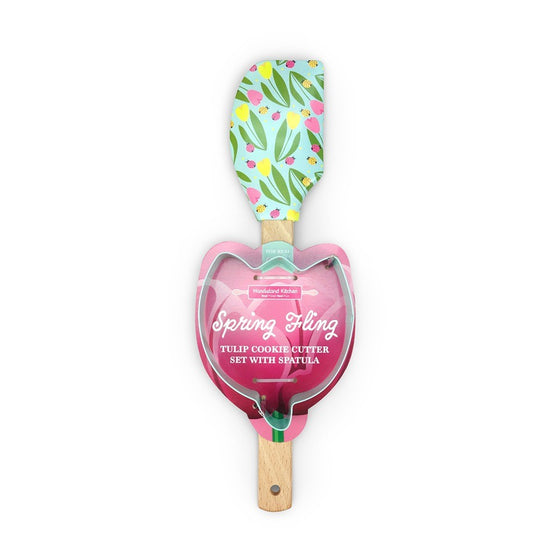 Silicone Spatula and Cookie cutter - Tulips