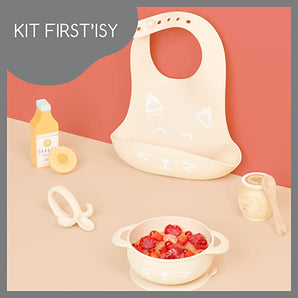 Babymoov Silicone Bowl, Spoon & Bib Set for Babies – Feeding Essentials Collection