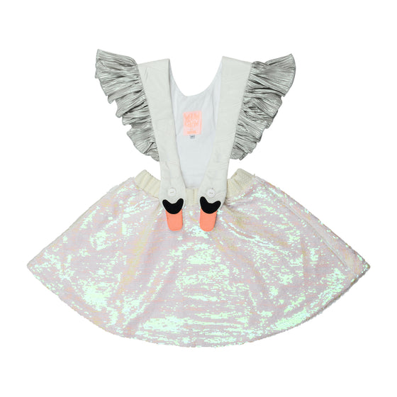 Bird Girl Frill White Dress