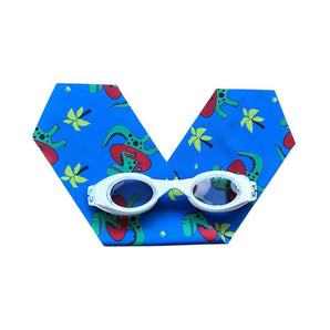 Blue Junior Swimming Goggles – Ultra-Soft Band with Dinos Adventures