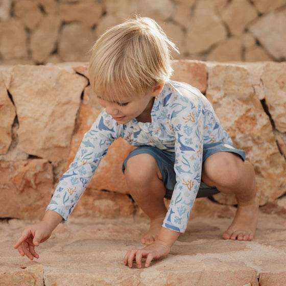 Boys Swim Shorts Blue Whale - My Little Thieves