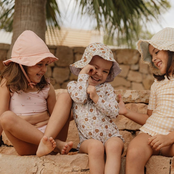 Reversible Sun Hat Starfish Pink / Ocean Dreams Pink - My Little Thieves