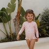 Girls Swimsuit Long Sleeves Ruffles Rosy Meadows - My Little Thieves