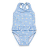 Girls Swimsuit Ruffles Blue Daisies - My Little Thieves