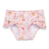 Girls Swim Bikini Pant Ruffles Ocean Dreams Pink - My Little Thieves