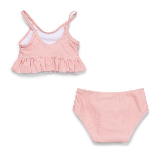 Girls Bikini Swimsuit Set Ruffles Starfish Pink - My Little Thieves