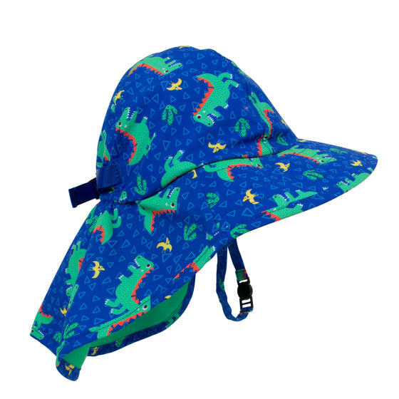 UPF 50+ Cape Sun hat - Dinosaur - My Little Thieves