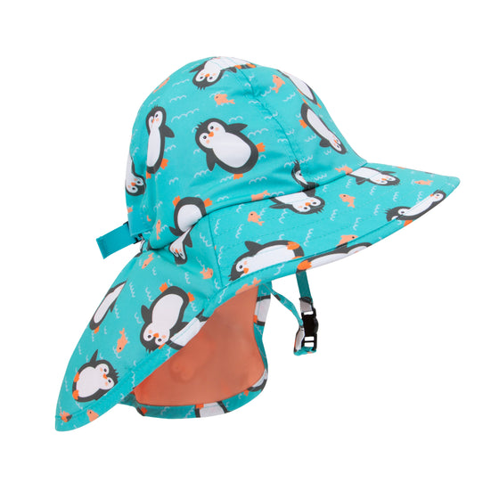 UPF 50+ Cape Sun hat - Penguin - My Little Thieves