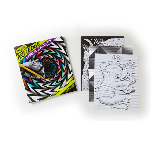 Art with Edge, Optical Illusions Colouring Pages - My Little Thieves