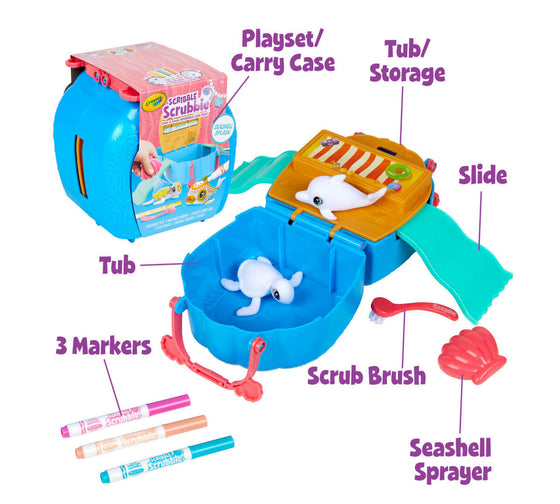 Scribble Scrubbie Pets Seashell Splash Playset - My Little Thieves