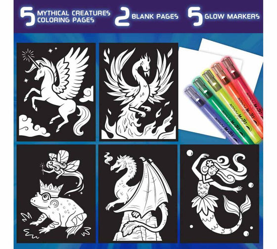 Glow Fusion, Marker Coloring Set, Mythical Creatures - My Little Thieves