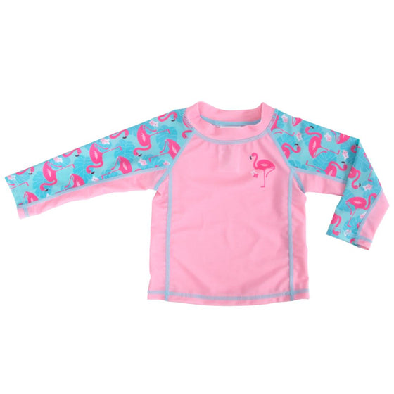 Baby Rash Guard Long Sleeved Swim Top - Flamingo - My Little Thieves