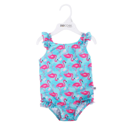 Baby Ruffled One Piece Swimsuit - Flamingo - My Little Thieves