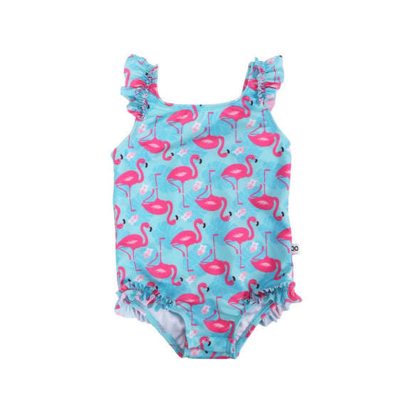 Baby Ruffled One Piece Swimsuit - Flamingo - My Little Thieves