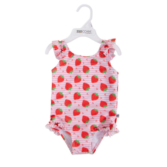 Baby Ruffled One Piece Swimsuit - Strawberry - My Little Thieves