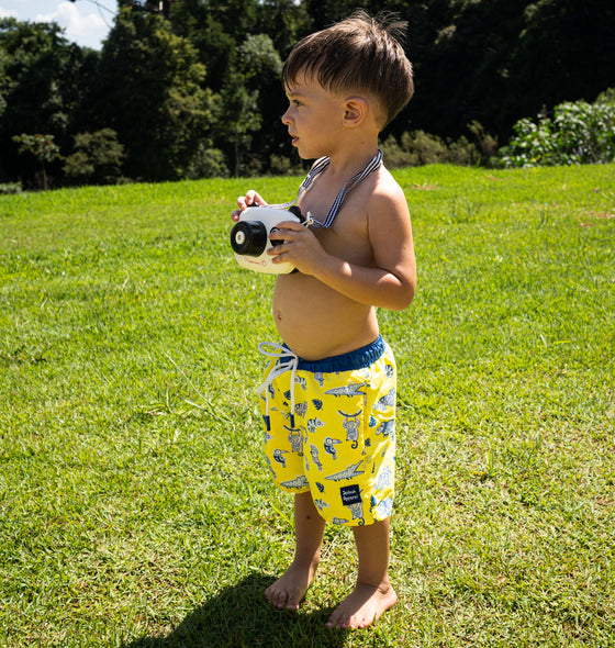 Kids Colour Changing Swim Shorts - Jungle