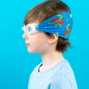 Blue Junior Swimming Goggles – Ultra-Soft Band with Dinos Adventures
