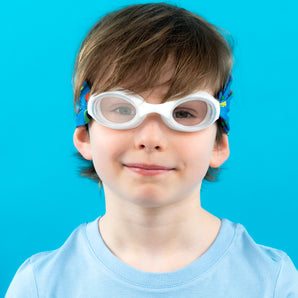 Blue Junior Swimming Goggles – Ultra-Soft Band with Dinos Adventures