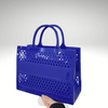 Personalized Electric Blue Jelly Beach Bag