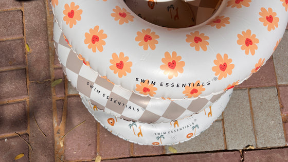 Sand check Printed Swimring 90 cm - By Swim Essentials