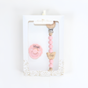 Personalized Butterfly Pacifier Clip +  Pacifier Pink