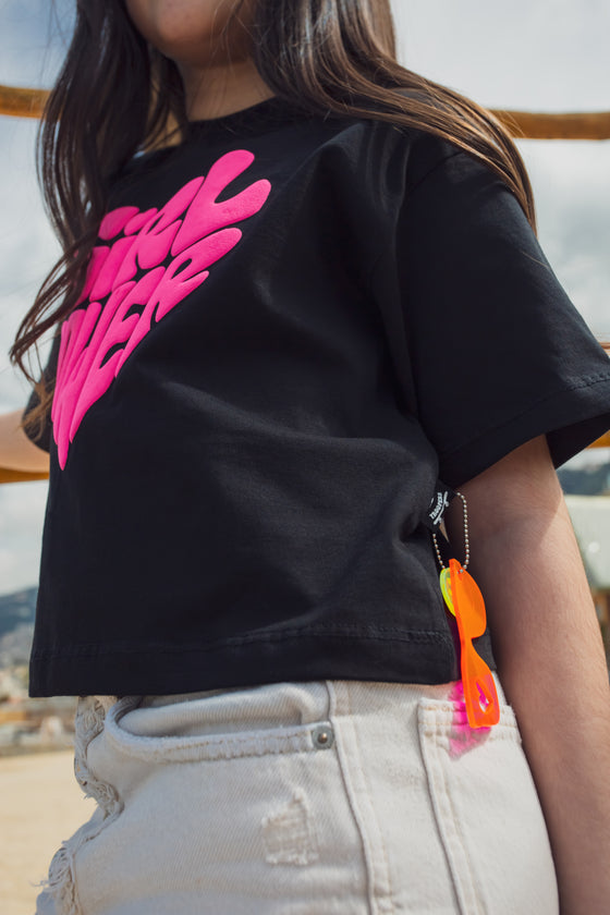 Girl Power Black Cropped