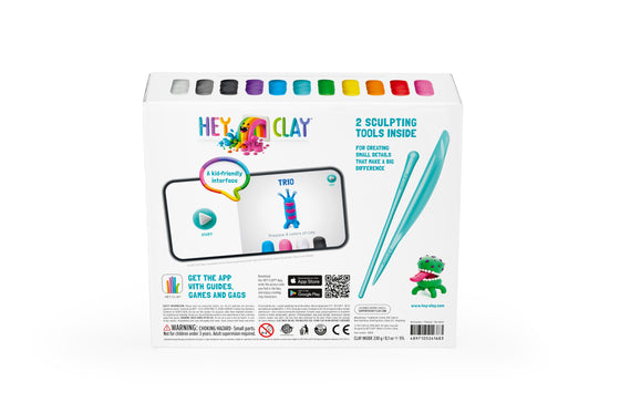 Aliens Set-Colourful Modeling Kids-Air Dry Clay Kit 15 cans and Sculpting Tools with Fun Interactive Instructions App